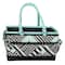 Everything Mary Teal Geometric Deluxe Store & Tote Craft Organizer